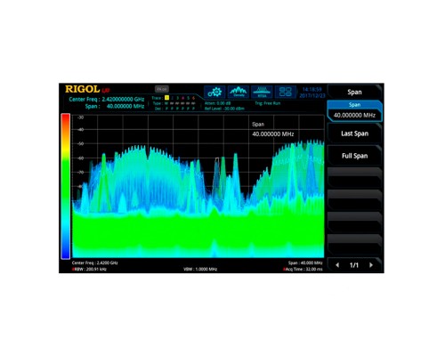 Опция увеличения полосы анализа в реальном времени до 40 МГц RSA3000-B40