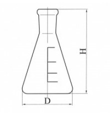 Колба коническая со шлифом КН-1-100-29/32, с делениями, ТС