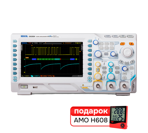 Комплект цифрового осциллографа RIGOL DS2202A и термогигрометра AMO H608