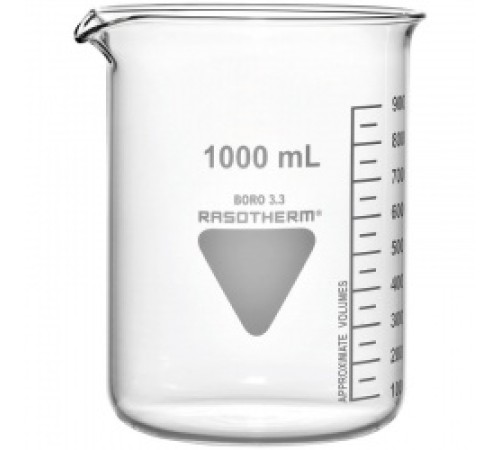 Стакан RASOTHERM 2000 мл, низкий, с градуировкой, с носиком, стекло (Артикул 93206011) Стакан RASOTHERM 2000 мл, низкий, с градуировкой, с носиком, стекло (Артикул 93206011)